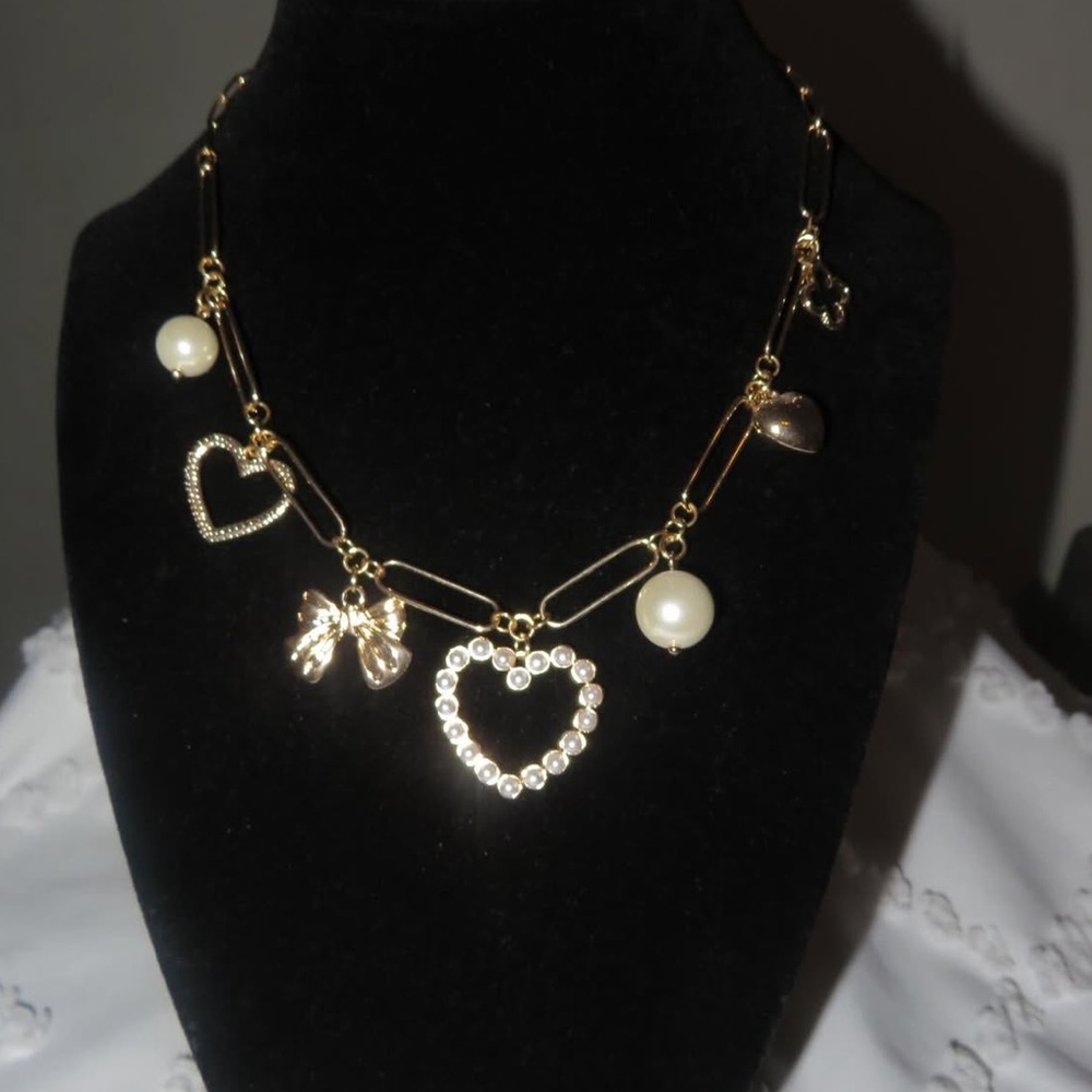 Gold Heart Charm Necklace
